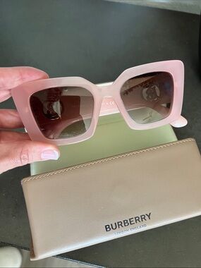 Burberry Blush Pink Oversized Square Sunglasses